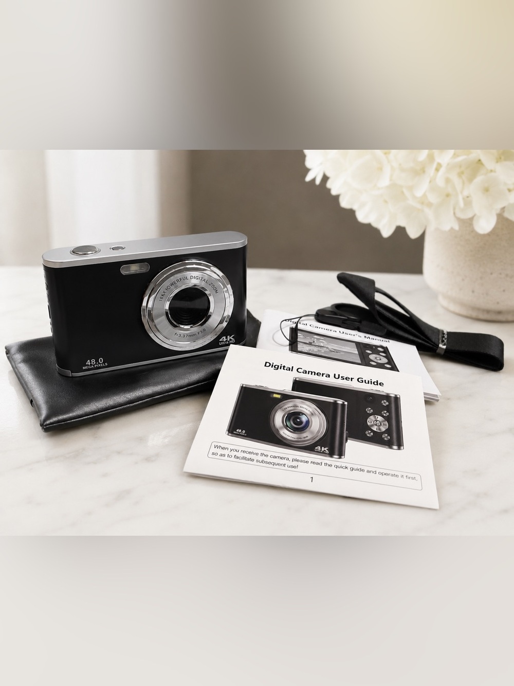 Black Digital Point-and-Shoot Camera - 4K Ultra HD